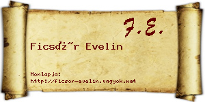 Ficsór Evelin névjegykártya