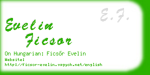 evelin ficsor business card
